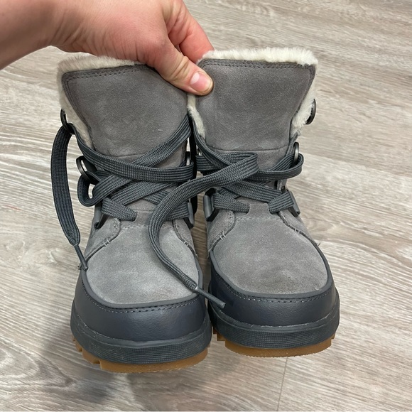 SOREL Tivoli Gray Winter Boots Waterproof Snow Faux Fur - Picture 6 of 9